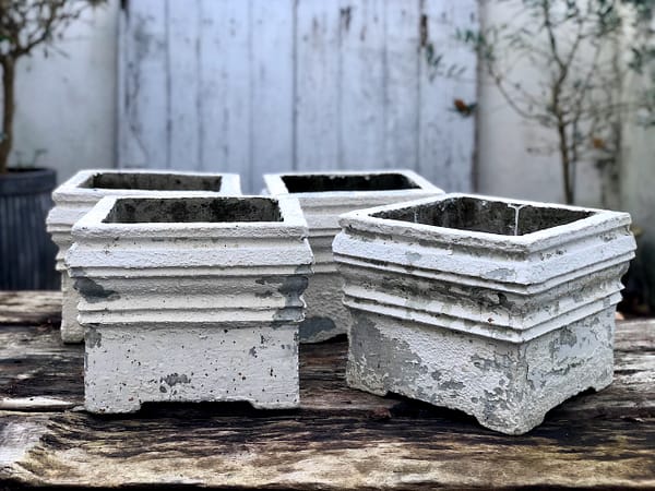 French 1950's, industrial garden planters