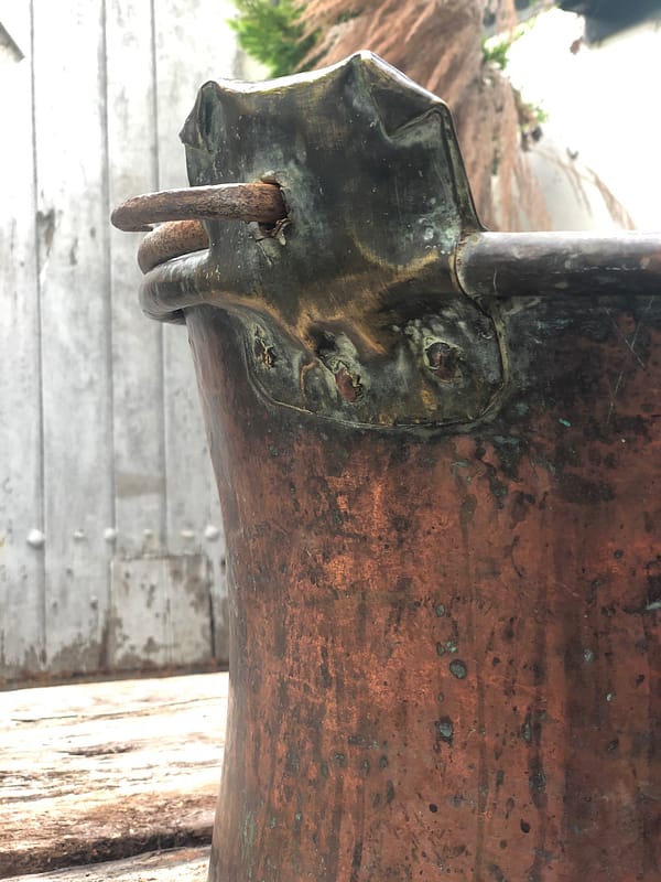 Antique French copper pot