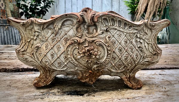 Antique French cast iron garden planter