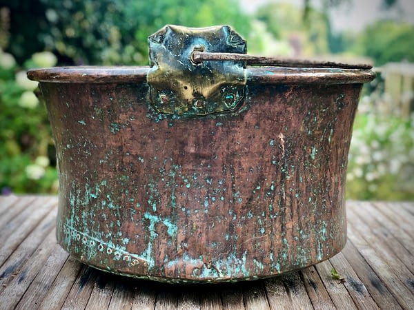 Antique French copper pot