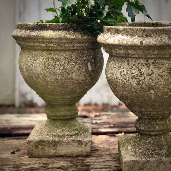 Pair of antique garden urns