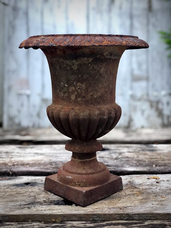 French, 1940's, Cast-Iron Urn